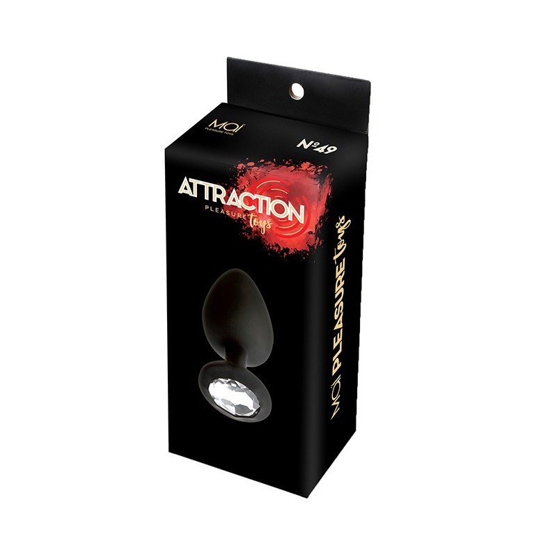Silicone Gioiello Anale Nero - Trasparente - Taglia L - 9,5x4cm