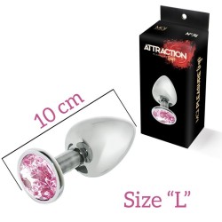 Gioiello Alluminio Anale - Rosa - Taglia L - 10x4cm