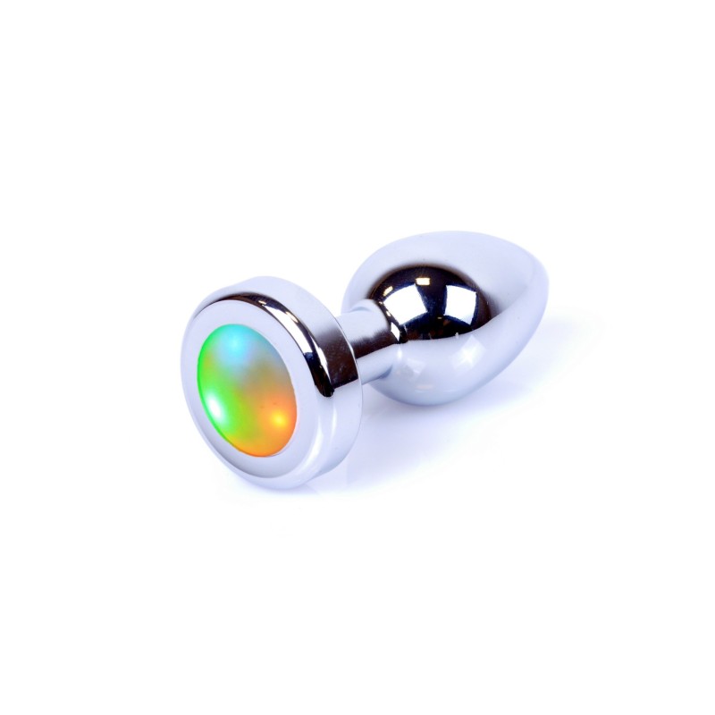 Plug Disco - Bijou anal avec lumière - 3 modes - Aluminium - Taille S