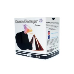 Diamond Massager Rose Gold Rechargeable Suctioner 7 Modes Magnetic Charging