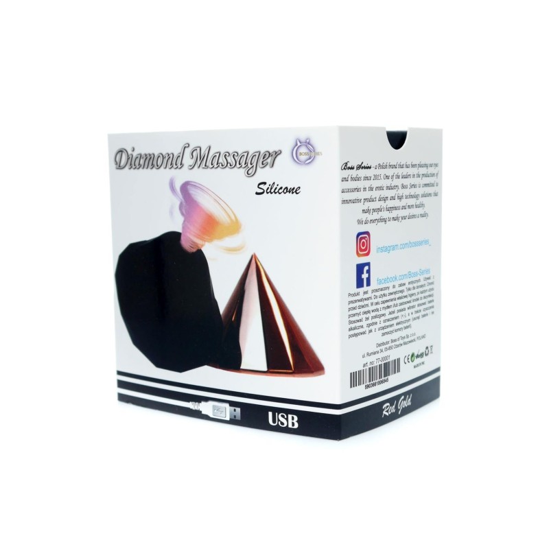 Masseur diamant Ventouseur rechargeable en or rose 7 modes de charge magnétique