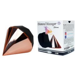 Diamond Massager Rose Gold Rechargeable Suctioner 7 Modes Magnetic Charging