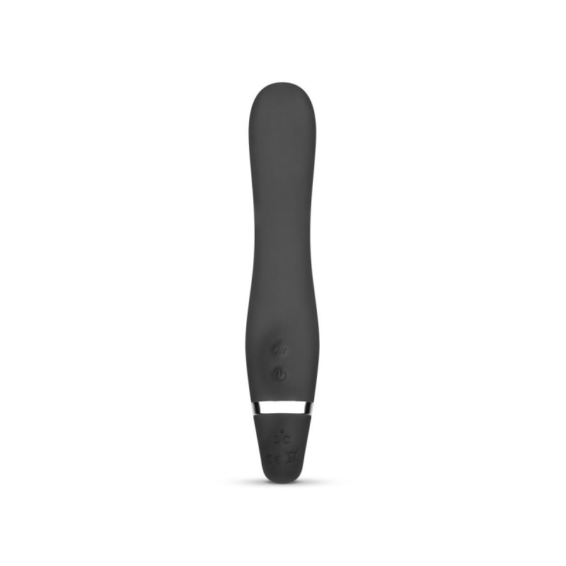 Arreiar o controle remoto avery - Strapless 15cm Double Vibration Preto Recarregável 10 Modos Silicone