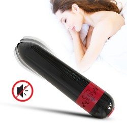 Bala Vibradora Rocket Negra Recargable 9 modos  9,4x2cm