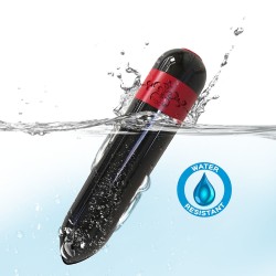 Bala Vibradora Rocket Negra Recargable 9 modos  9,4x2cm