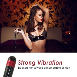 Vibrating Bullet Rocket Black Rechargeable 9 modes 9,4x2cm
