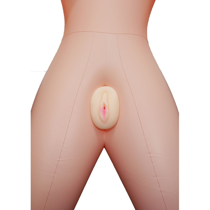 Single Girl doll - with double cyber skin masturbator - printed face