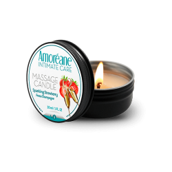 Mini Kerze Massage Erdbeere Champagner 30ml