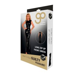 GP DATEX Vestido Negro con cremallera Talla L