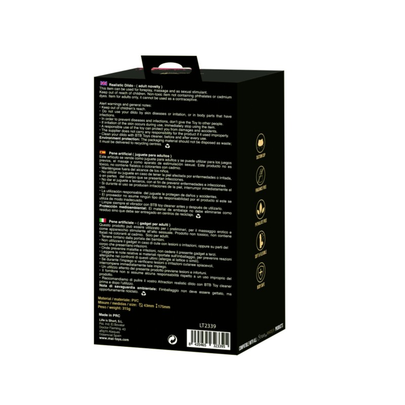 Vibrador realista 20x4,2cm - LT2353