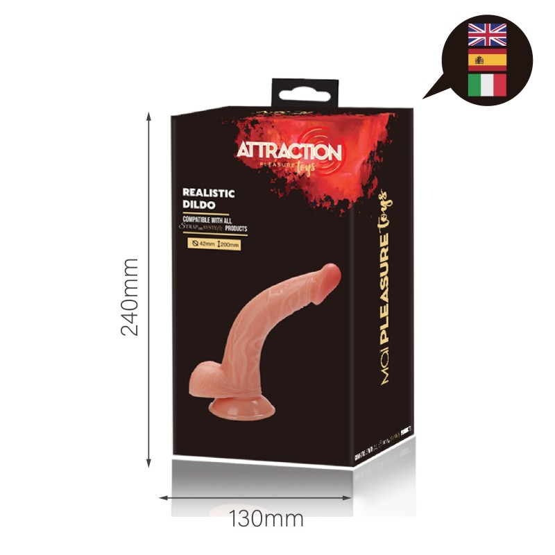 Realistischer Dildo 20x4,2cm - LT2353