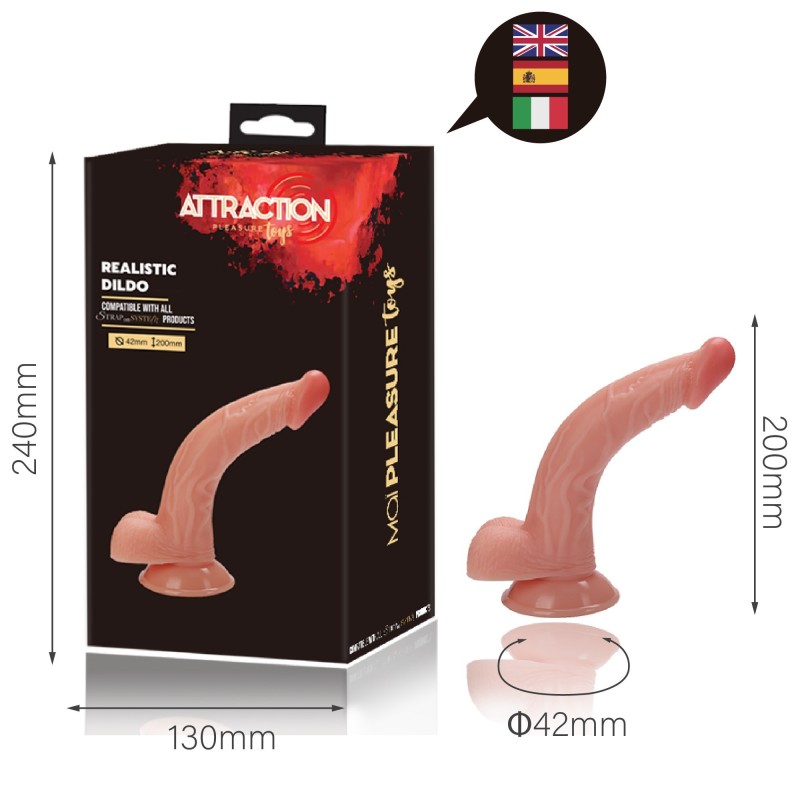 Realistic Dildo 20x4,2cm - LT2353