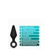 ANAL LOOP PLUG KIT PRETO- 3 tamanhos - silicone