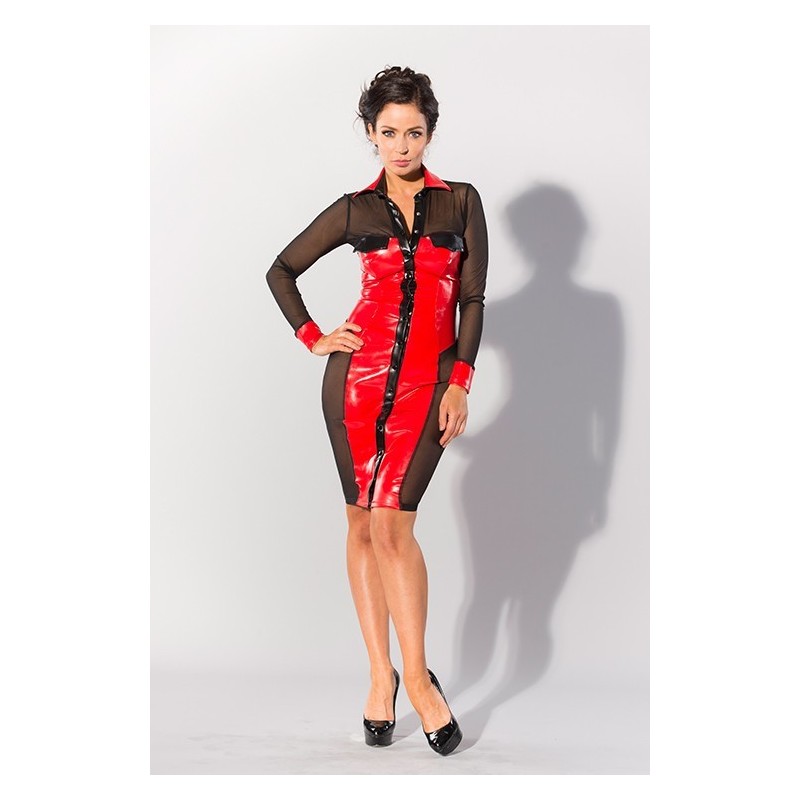 GP Dress Datex Red and Red Black Size S