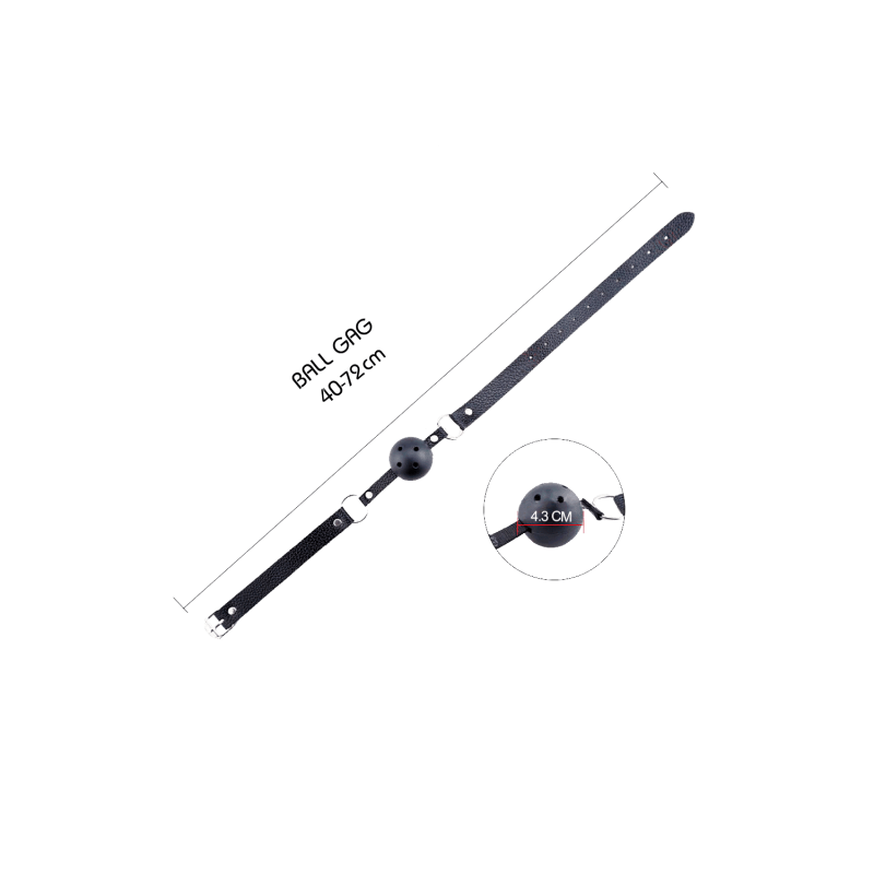 Diskretion - Atmungsaktiver schwarzer Gag 4,5cm
