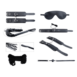 Secret Desires - Kit BDSM 8 pièces Noir