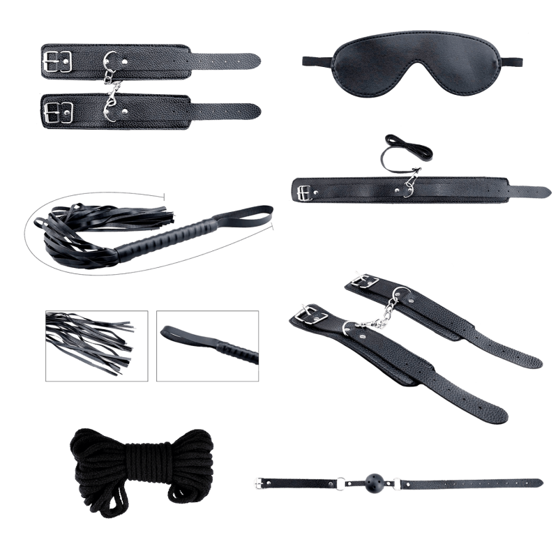 Secret Desires - Kit BDSM 8 pièces Noir