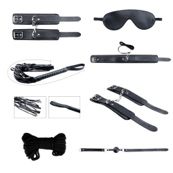 Secret Desires - BDSM 8 Piece Kit Black