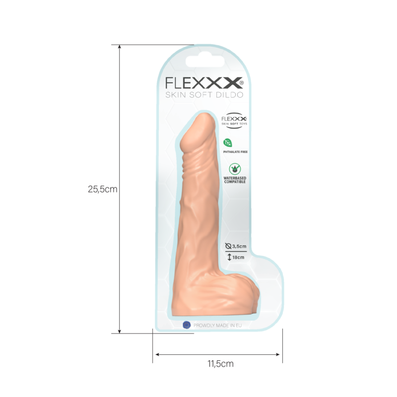 Dildo Realístico FLEXXX SKIN 18x3,5cm - LT2508