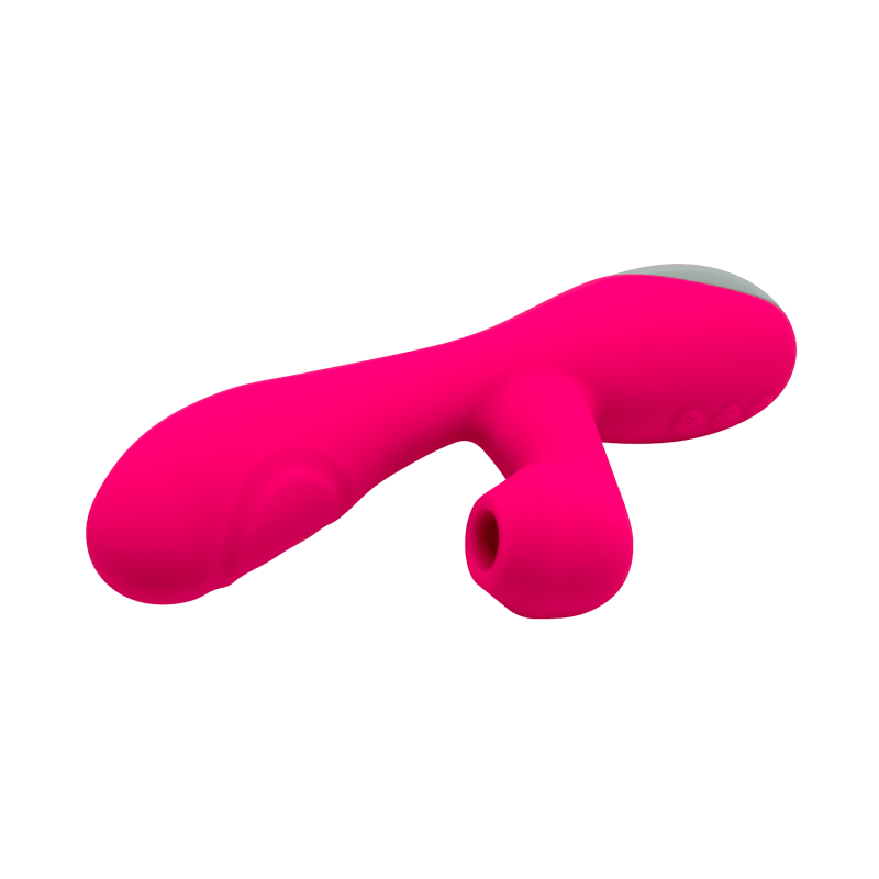 Caribbean Shine Rosa Succionr + Vibrator + Wiederaufladbare Taste