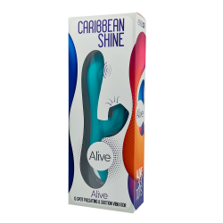 Caribbean Shine Blue Aspiratore + Vibratore + Pulsante ricaricabile