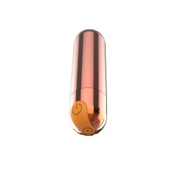 Power Bullet Bullet ricaricabile Proiettile vibrante 10 modalità oro 7,5x2cm