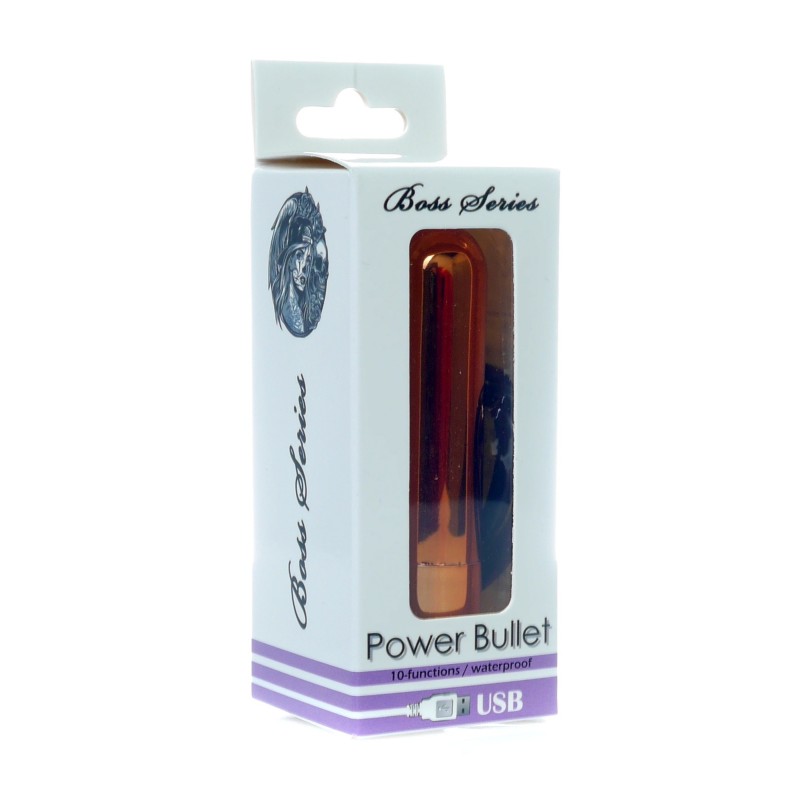 Power Bullet Bullet Rechargeable Vibrating Bullet 10 Modes Gold 7,5x2cm