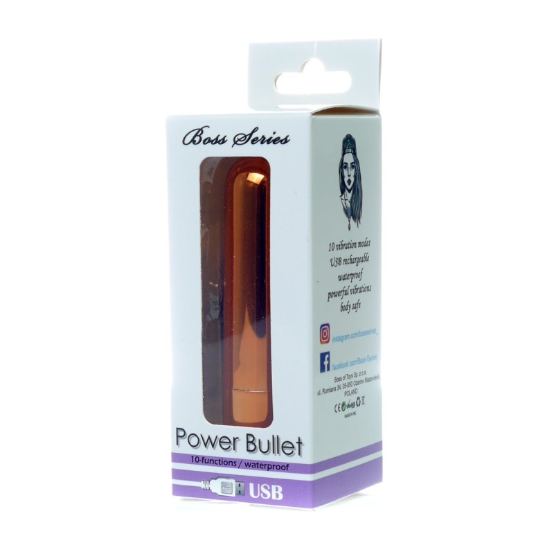 Power Bullet Bullet Rechargeable Bullet Vibrant Bullet 10 Modes Or 7,5x2cm
