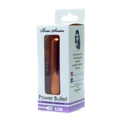 Power Bullet Bullet Bala Vibratória Recarregável 10 Modos Ouro 7,5x2cm