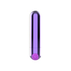 Power Bullet Proiettile vibrante ricaricabile 10 modalità viola 7,5x2cm