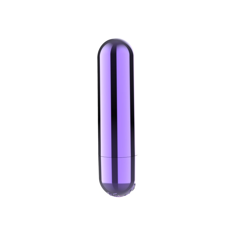 Power Bullet Vibrierendes Geschoss Wiederaufladbar 10 Modi Lila 7,5x2cm