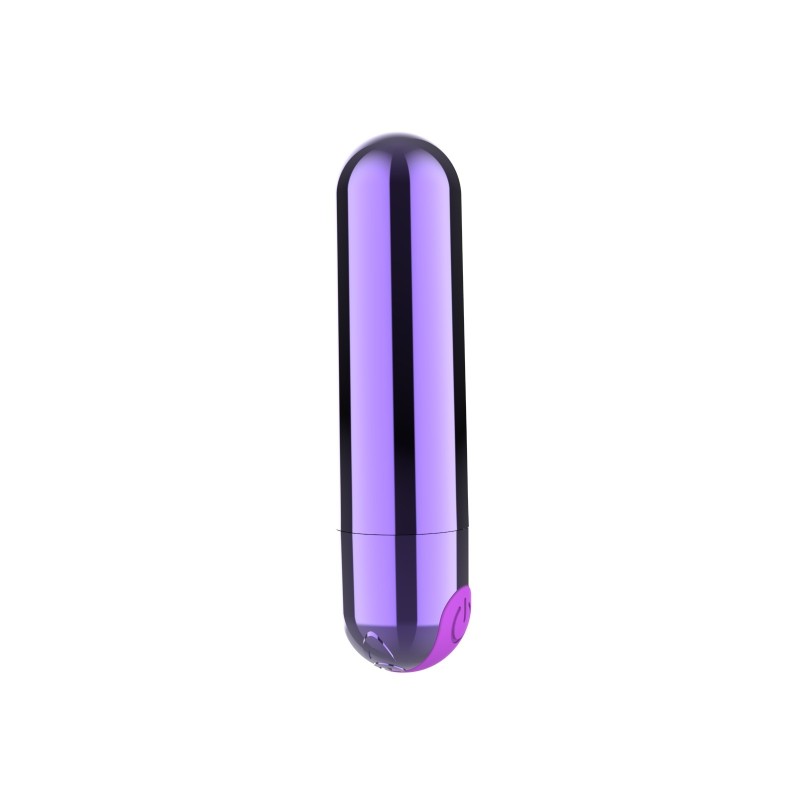 Power Bullet Bala Vibradora Recargable 10 modos Morada 7,5x2cm