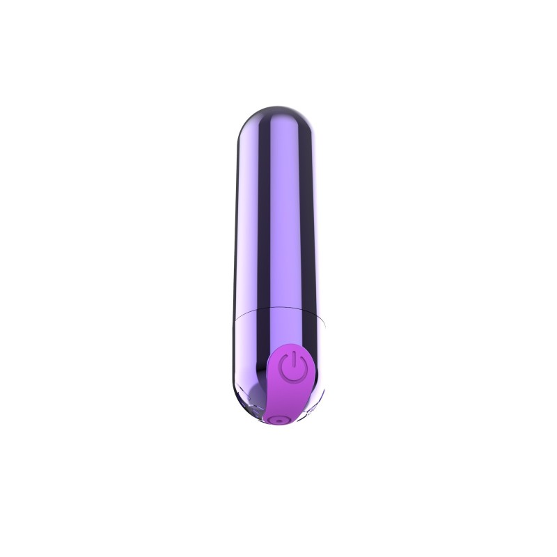 Power Bullet Vibrierendes Geschoss Wiederaufladbar 10 Modi Lila 7,5x2cm