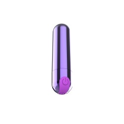 Power Bullet Vibrando Bala Recarregável 10 Modos Roxo 7,5x2cm