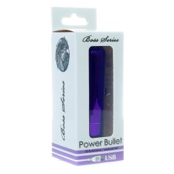 Power Bullet Bala Vibradora Recargable 10 modos Morada 7,5x2cm