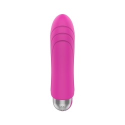 Exclusivo Bullet Bullet Recarregável Bala Vibratória 10 modos Silicone Rosa 9x2,5cm