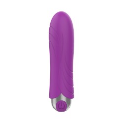 Exclusive Bullet Bala Vibradora Recargable 10 modos Silicona Morada 9x2,5cm