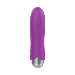 Bullet Bullet Exclusivo Bala Vibratória Recarregável 10 Modos Silicone Roxo 9x2,5cm