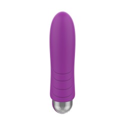Exklusive Bullet Bullet wiederaufladbare vibrierende Kugel 10 Modi Lila Silikon 9x2,5cm