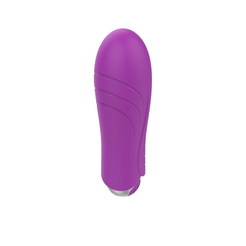 Bullet Bullet Exclusivo Bala Vibratória Recarregável 10 Modos Silicone Roxo 9x2,5cm