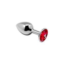 Anal Schmuck Metall - Rot M 8x3,4cm