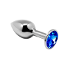 Joya Anal Metal - Azul M  8x3,4cm