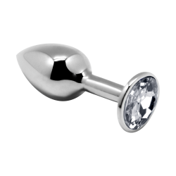 Anal Schmuck Metall - Weiß L 9x4,1cm