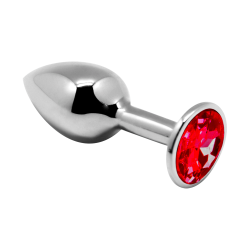 Joya Anal Metal - Rojo L  9x4,1cm