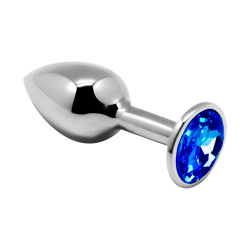 Joya Anal Metal - Azul L  9x4,1cm