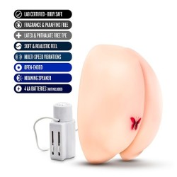 X5 VIBRIERENDES HINTERES ECSTASY BEIGE - Vagina und Anus mit Vibration 2600gr