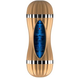 Vagina e Boca BEVIS recarregável, com 36 modos de vibração Cyberskin Masturbator