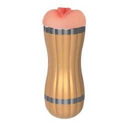 Vagina y Boca BEVIS recargable, con 36 modos de vibración Masturbador Ciberskin