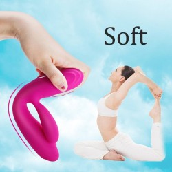 Vibrador Doble Rosa con calor - Recargable 10 modos