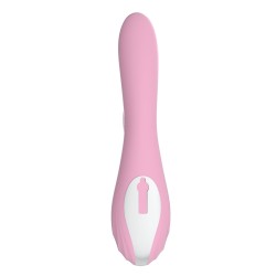 Vibrador Doble Rosa con calor - Recargable 10 modos
